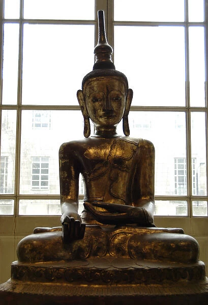Dry lacquer sculpture of the Buddha. Rangoon, Burma (Myanmar
