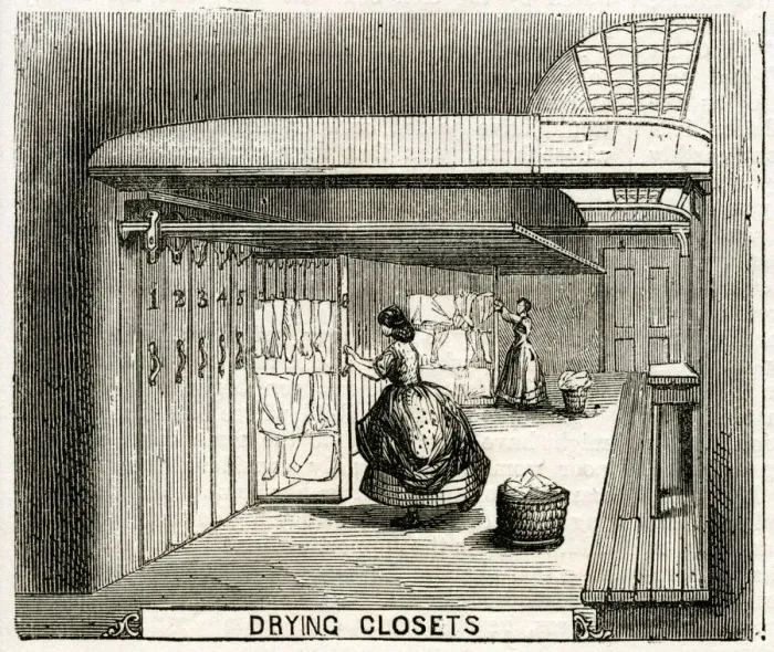 Framed Print : DRYING CLOSET 1866 Framed Print : DRYING CLOSET 1866