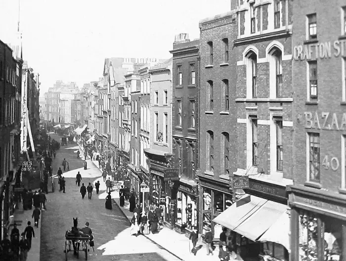 Framed Print : Dublin Grafton Street Victorian period Framed Print : Dublin Grafton Street Victorian period