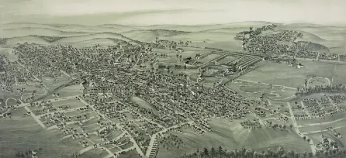 Framed Print : DuBois, Clearfield County Pennsylvania. 1895