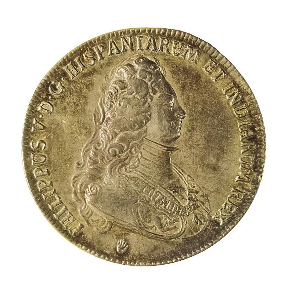 Ducat with the image of Philip V (1703). Coin
