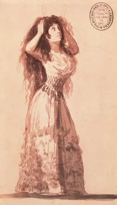 Framed Print : The Duchess of Alba Arranging Her Hair Framed Print : The Duchess of Alba Arranging Her Hair