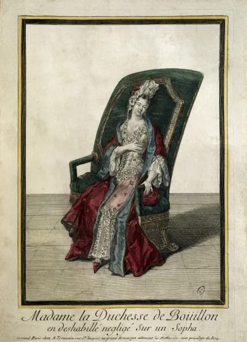 Framed Print : The Duchess of Bouillon posing as deshabill項 Framed Print : The Duchess of Bouillon posing as deshabill項