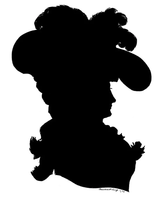 Framed Print : The Duchess of Devonshire in silhouette Framed Print : The Duchess of Devonshire in silhouette