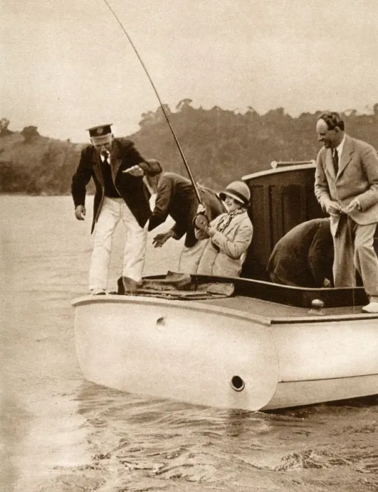 Framed Print : The Duchess of York - Fishing in New Zealand - Royal Tour
