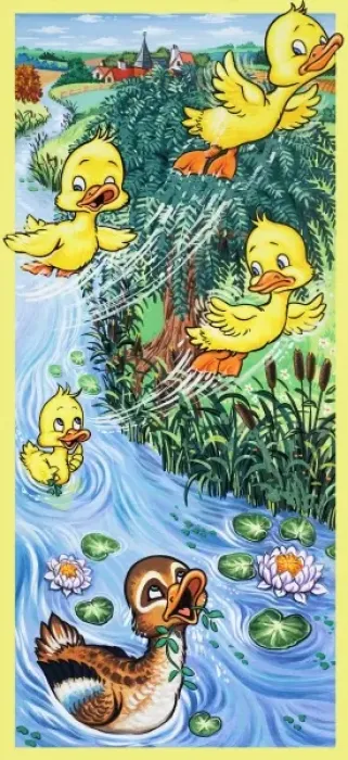 Framed Print : Duck and flying ducklings Framed Print : Duck and flying ducklings