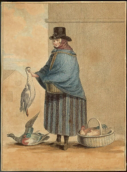 Duck Seller Trade Street Trades Birds Circa 1830