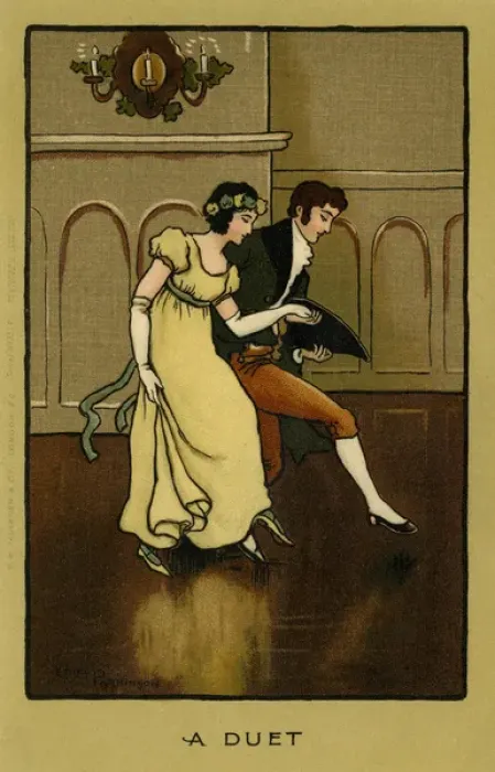 Framed Print : A duet. A couple enjoying a harmonious dance. Artist: Ethel Parkinson Date: 1905 Framed Print : A duet. A couple enjoying a harmonious dance. Artist: Ethel Parkinson Date: 1905