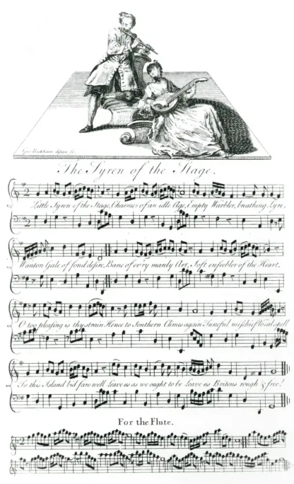 Framed Print : Duet for viol and flute - The siren of the stage Framed Print : Duet for viol and flute - The siren of the stage