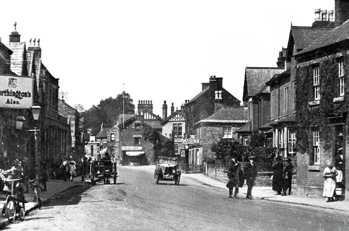 Framed Print : Duffield Town Street probably1920s Framed Print : Duffield Town Street probably1920s