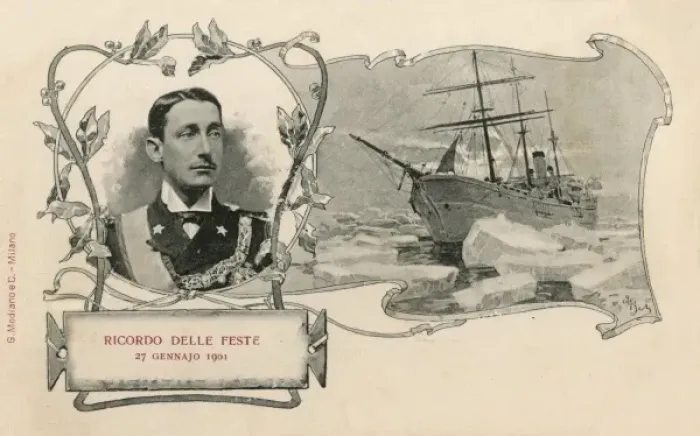 Framed Print : Duke of Abruzzi and Ship Stella Polari Framed Print : Duke of Abruzzi and Ship Stella Polari
