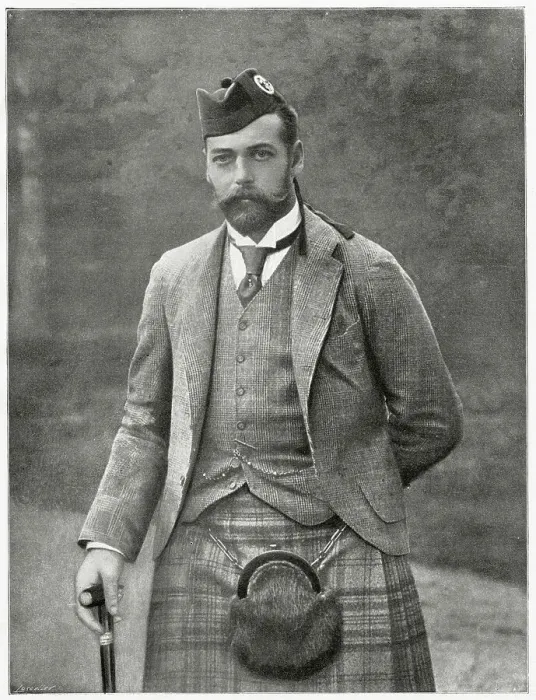 Framed Print : Duke of Cornwall and York (1865 - 1936), later King George V. Photograph taken when the Duke had just recovered from typhoid fever, that confined him to bed for six weeks. Date: 1892 Framed Print : Duke of Cornwall and York (1865 - 1936), later King George V. Photograph taken when the Duke had just recovered from typhoid fever, that confined him to bed for six weeks. Date: 1892