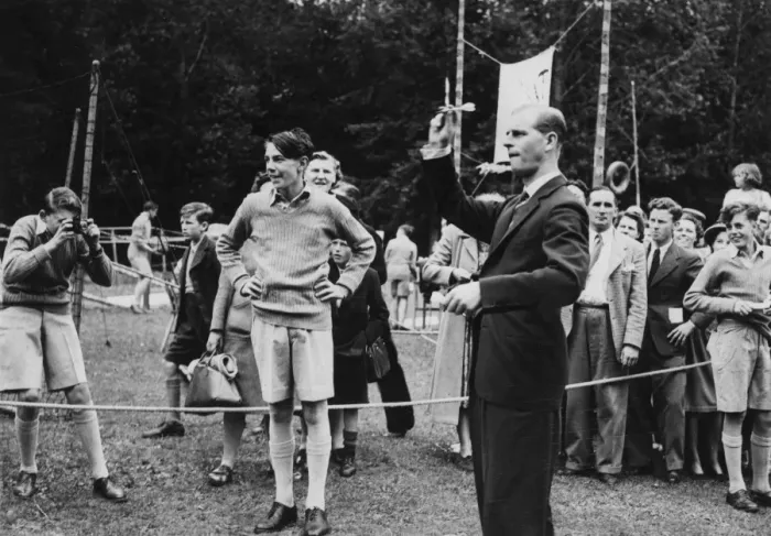 Framed Print : The Duke of Edinburgh visits Gordonstoun Framed Print : The Duke of Edinburgh visits Gordonstoun