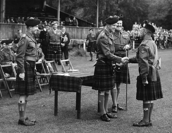 Duke of Edinburgh visting Queens Own Cameron Highlanders