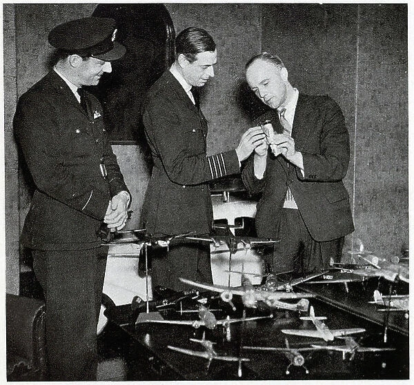 Duke of Kent with model aircraft