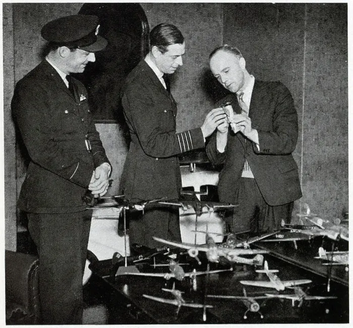 Framed Print : Duke of Kent with model aircraft Framed Print : Duke of Kent with model aircraft