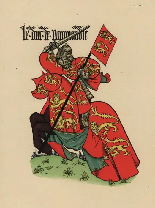 Framed Print : Duke of Normandy, Duc de Normandie, with standard Framed Print : Duke of Normandy, Duc de Normandie, with standard