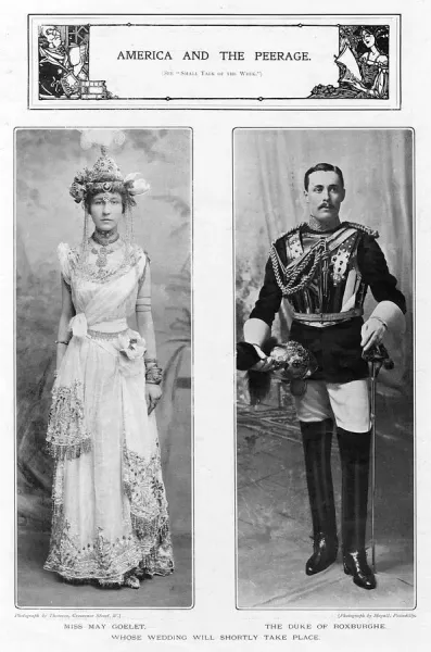 Modern Frame 12x10 of The Duke of Roxburghe and Miss May Goelet