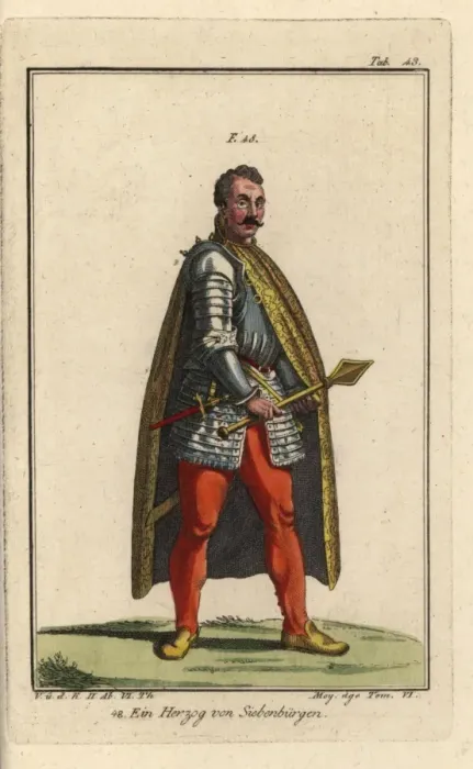 Framed Print : A duke of Transylvania in armor and cloak Framed Print : A duke of Transylvania in armor and cloak