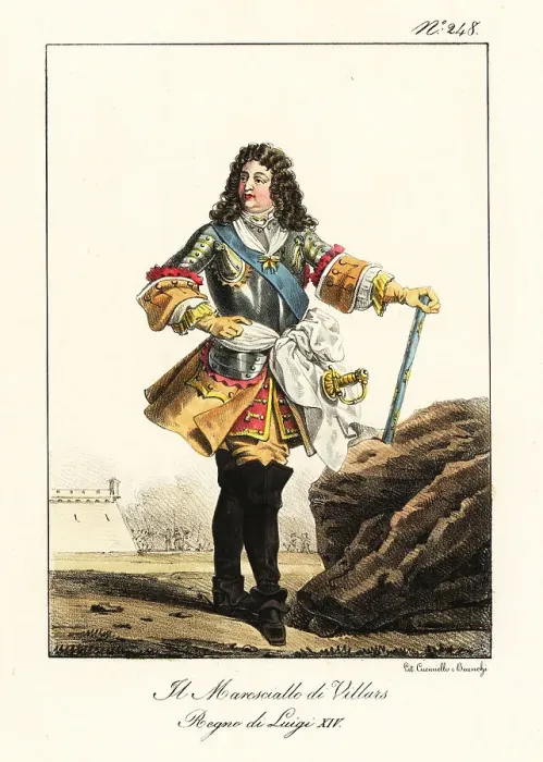 Framed Print : Duke of Villars, era of King Louis XIV Framed Print : Duke of Villars, era of King Louis XIV