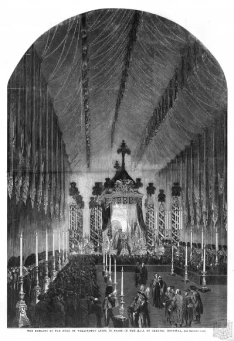 Framed Print : Duke of Wellington lying in state at Chelsea Hospital Framed Print : Duke of Wellington lying in state at Chelsea Hospital