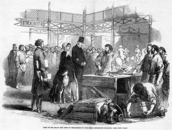Framed Print : Duke of Wellington visits the Great Exhibition 1851 Framed Print : Duke of Wellington visits the Great Exhibition 1851