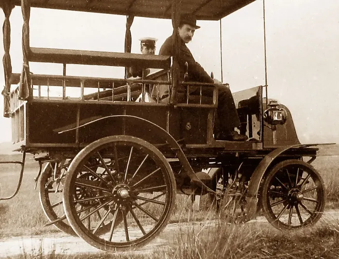 Framed Print : Duke Of Westminster in a car in 1899 Framed Print : Duke Of Westminster in a car in 1899