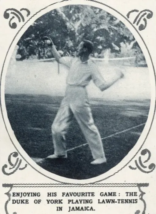 Framed Print : Duke of York playing tennis Framed Print : Duke of York playing tennis