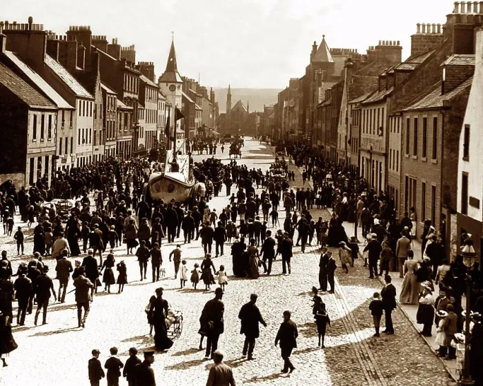 Framed Print : Dunbar Lifeboat Day, early 1900s Framed Print : Dunbar Lifeboat Day, early 1900s