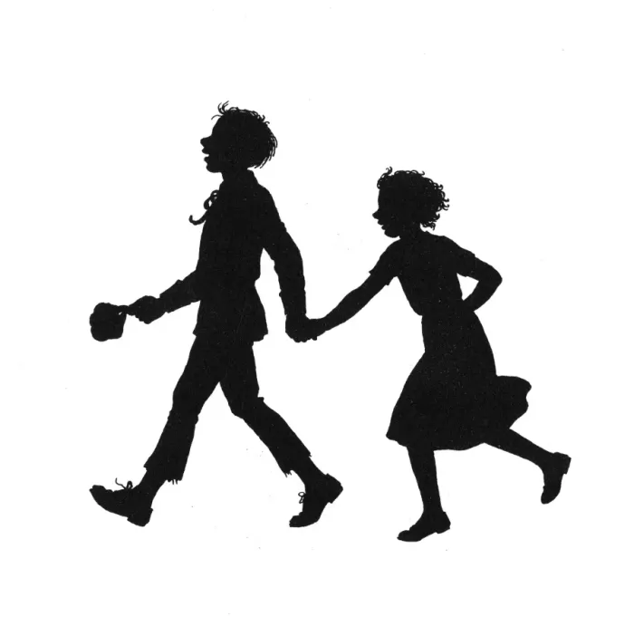 Framed Print : Dunderpate and his friend Susan walking to town Framed Print : Dunderpate and his friend Susan walking to town