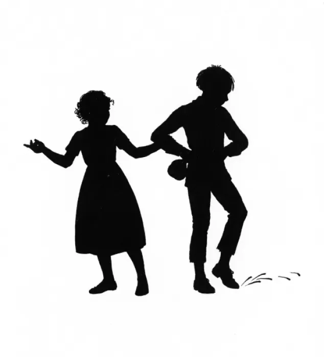 Framed Print : Dunderpate and his friend Susan walking to town Framed Print : Dunderpate and his friend Susan walking to town