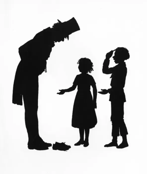 Framed Print : Dunderpate and Susan with the squire