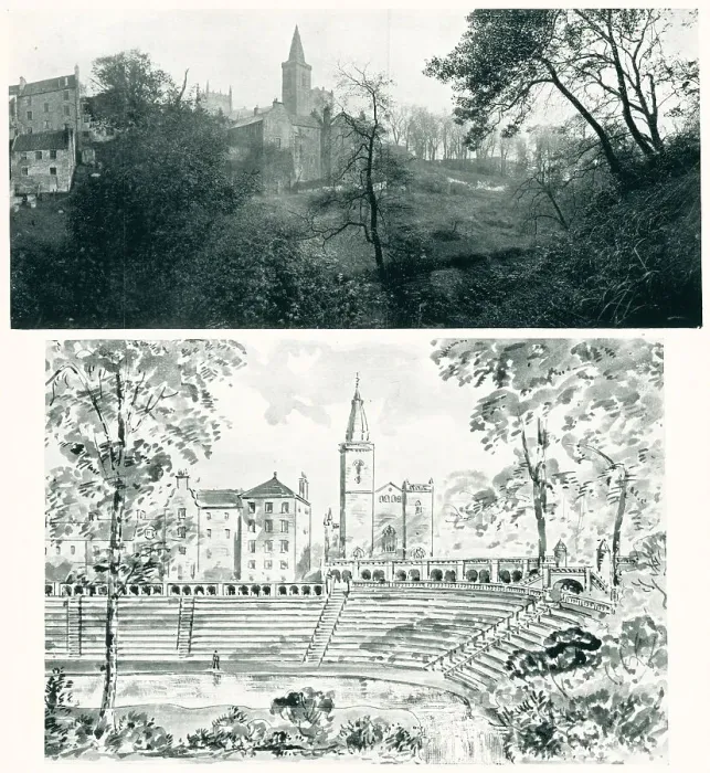 Framed Print : Dunfermline Abbey and Proposed Arena Framed Print : Dunfermline Abbey and Proposed Arena