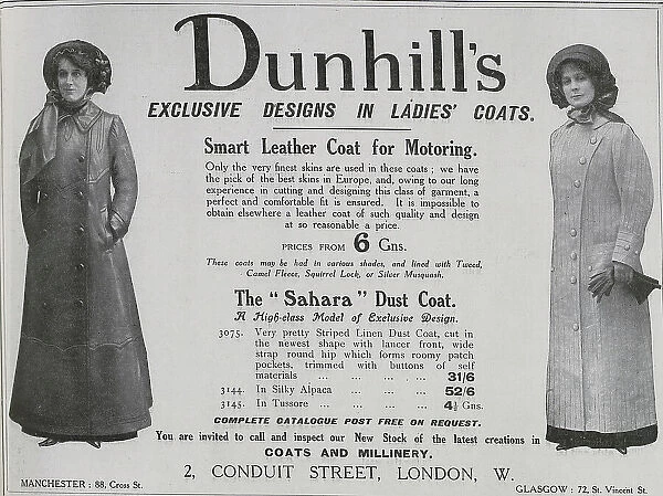 Dunhill's Ladies Motoring Coats