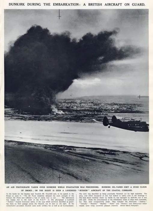 Framed Print : Dunkirk during the evacuation, northern France, WW2 Framed Print : Dunkirk during the evacuation, northern France, WW2
