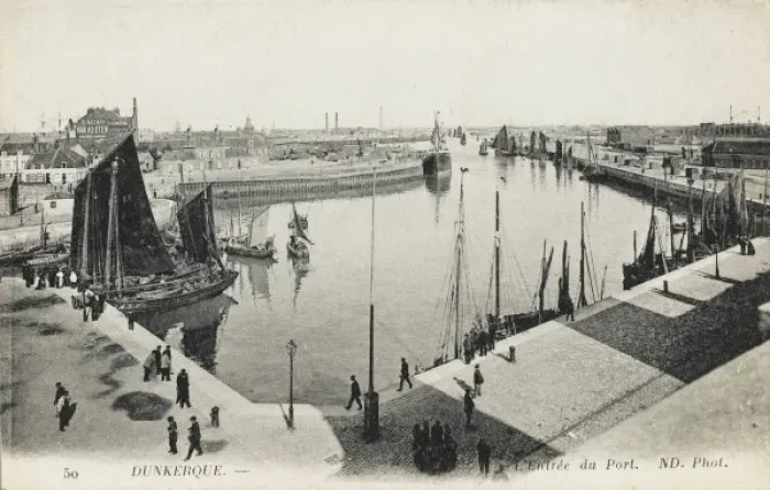Framed Print : Dunkirk, France - The Entrance to the Port Framed Print : Dunkirk, France - The Entrance to the Port