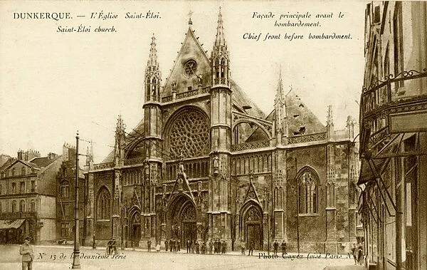 Dunkirk, France - Saint Eloi Church facade