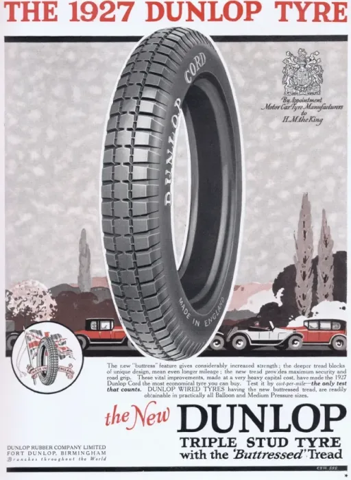 Framed Print : Dunlop tyre advert, 1927 Framed Print : Dunlop tyre advert, 1927
