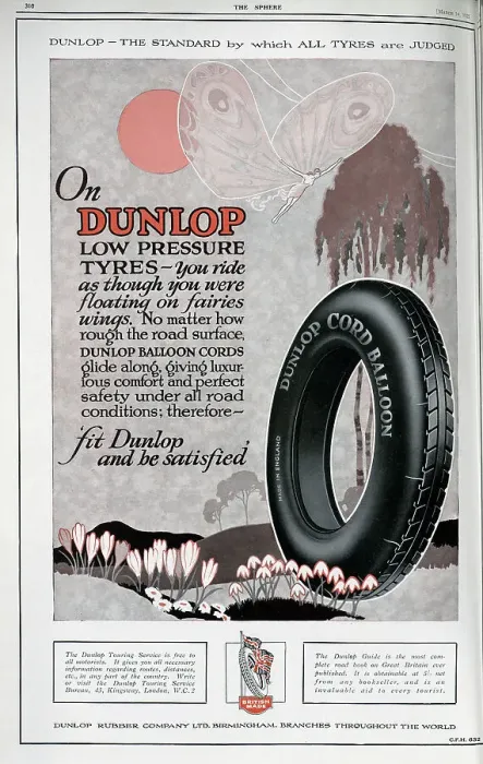 Framed Print : Dunlop tyres advert Framed Print : Dunlop tyres advert