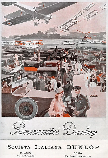 Dunlop tyres - at an air show in Italy Date: 1928