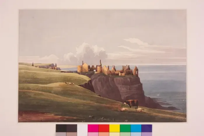 Framed Print : Dunluce Castle from the Road Framed Print : Dunluce Castle from the Road