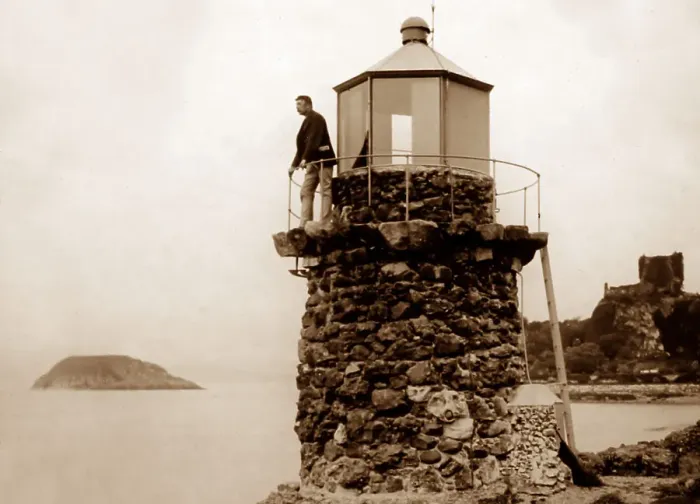 Framed Print : Dunollie Lighthouse, Oban, Scotland, Victorian period Framed Print : Dunollie Lighthouse, Oban, Scotland, Victorian period