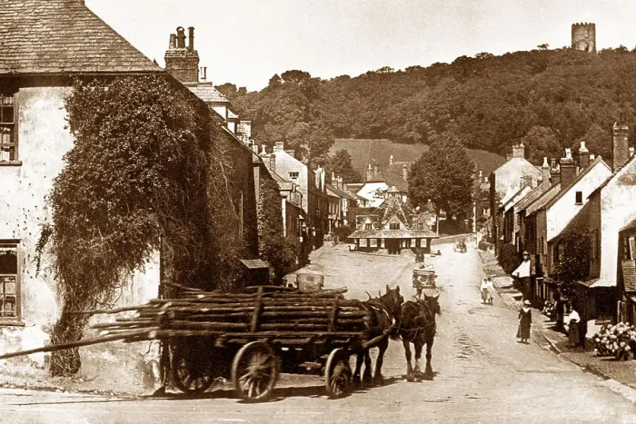 Framed Print : Dunster early 1900s Framed Print : Dunster early 1900s
