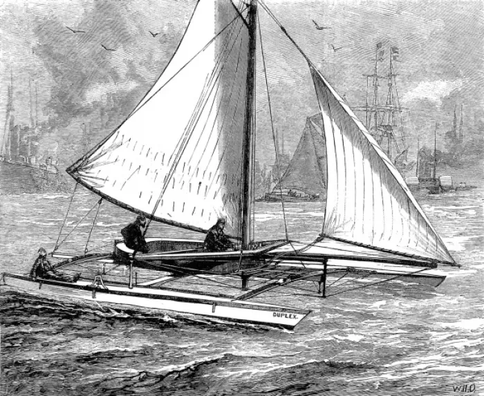 Framed Print : The Duplex Catamaran, 1880 Framed Print : The Duplex Catamaran, 1880