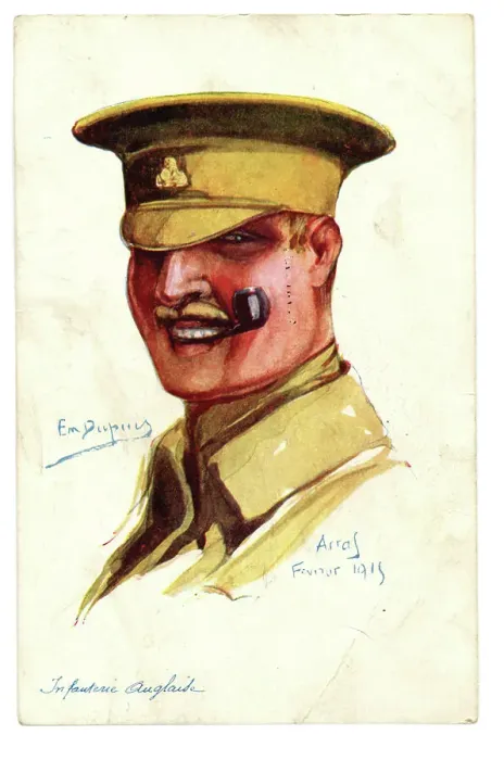 Framed Print : A Dupuis head and shoulders of an British soldier Framed Print : A Dupuis head and shoulders of an British soldier