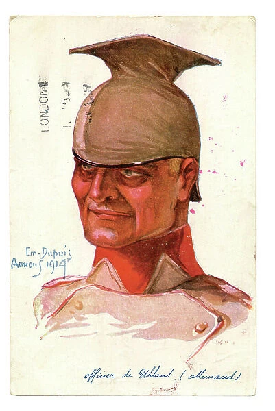 A Dupuis head and shoulders of a German cavalryman