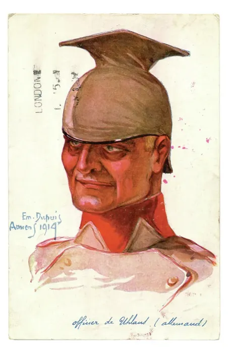 Framed Print : A Dupuis head and shoulders of a German cavalryman