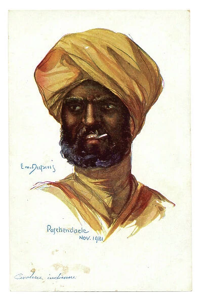 A Dupuis head and shoulders of an Indian soldier