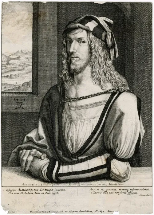 Framed Print : DURER / SELF / HOLLAR / 1498 Framed Print : DURER / SELF / HOLLAR / 1498