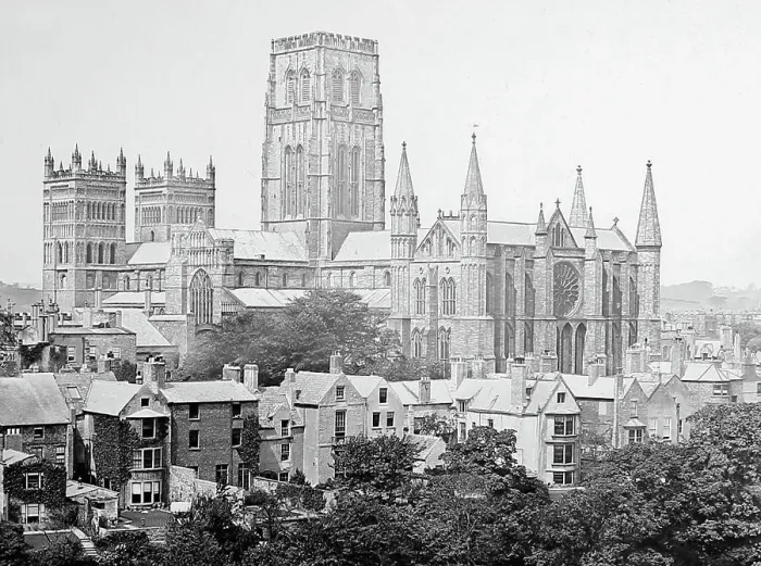 Framed Print : Durham Cathedral, Victorian period Framed Print : Durham Cathedral, Victorian period